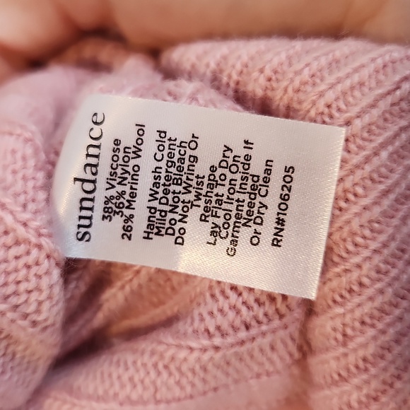 NWT Sundance‎ Pink Merino Wool Blend Scoopneck Sweater XS - Picture 10 of 10